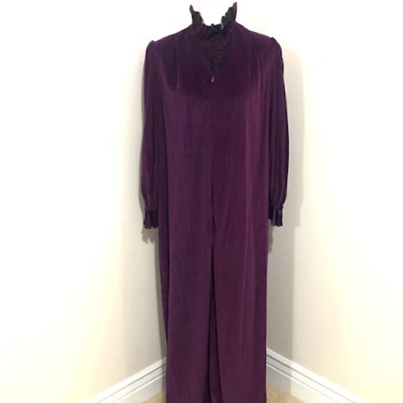 Jack Fuller For Jardine Ltd. Vintage Purple Long Plush Robe - Picture 1 of 9